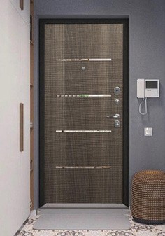 вид входные двери внутри со светлой отделкой