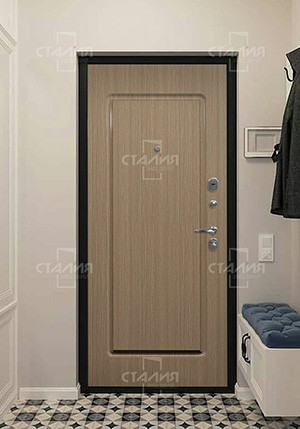 Входная дверь интерьере в скандинавском стиле на Лиговском проспекте